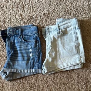 Two pair hollister denim shorts high waist
